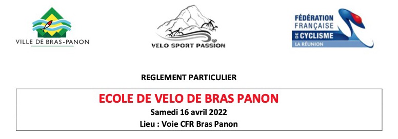 Affiche Ecole de Velo Bras Panon VSP