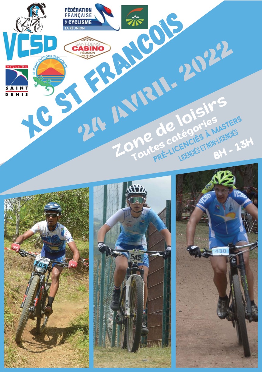 Affiche M2 VTT XCO COUPE REG La Reunion St François 24.04.2022 VCSD