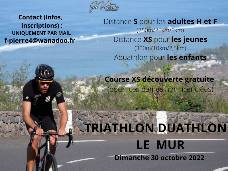 AFFICHE Triathlon Duathlon LE MUR 2022