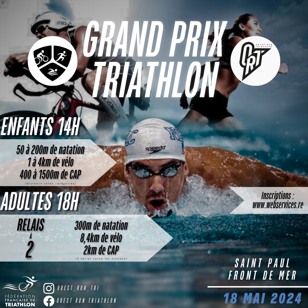 AFFICHE Grand Prix Triathlon de St Paul